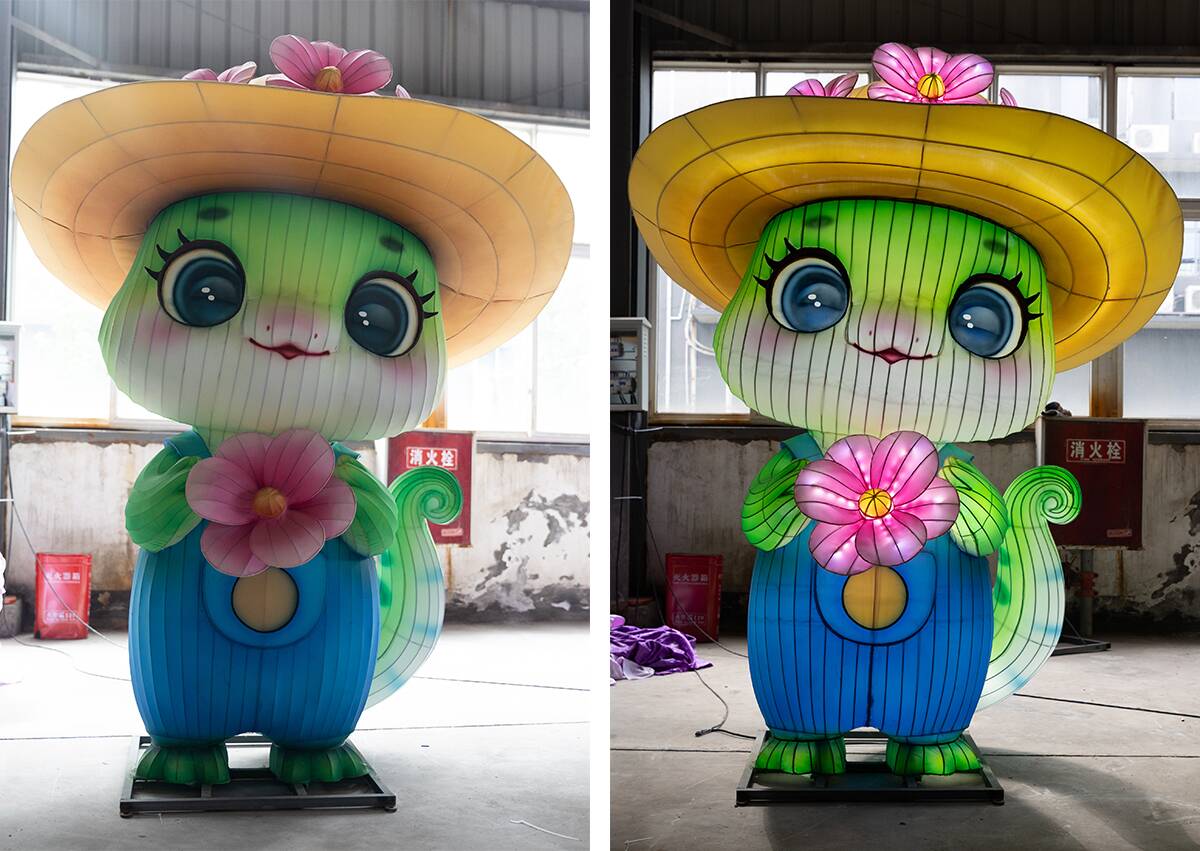 Lantern Artistry: The Enchanted Serpent in a Straw Hat(图1)